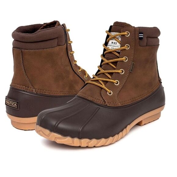 Nautica Mens Duck Waterproof Shell Insulated Snow Boot Size 8 NEW # Box K299 - Picture 1 of 9